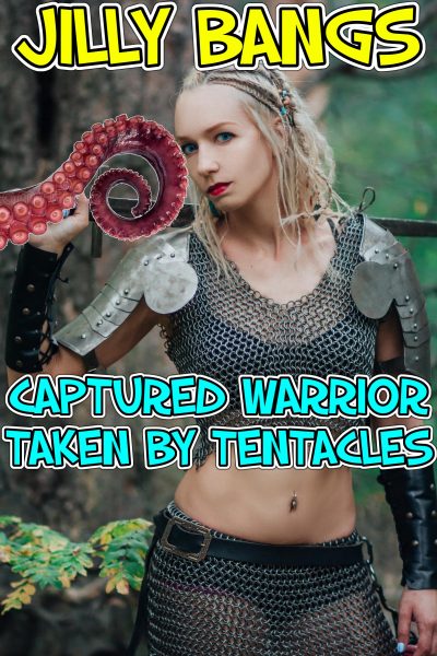 Book Cover: Captured warrior taken by tentacles
