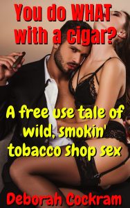 Book Cover: You do WHAT with a cigar? A free use tale of wild, smokin' tobacco shop sex